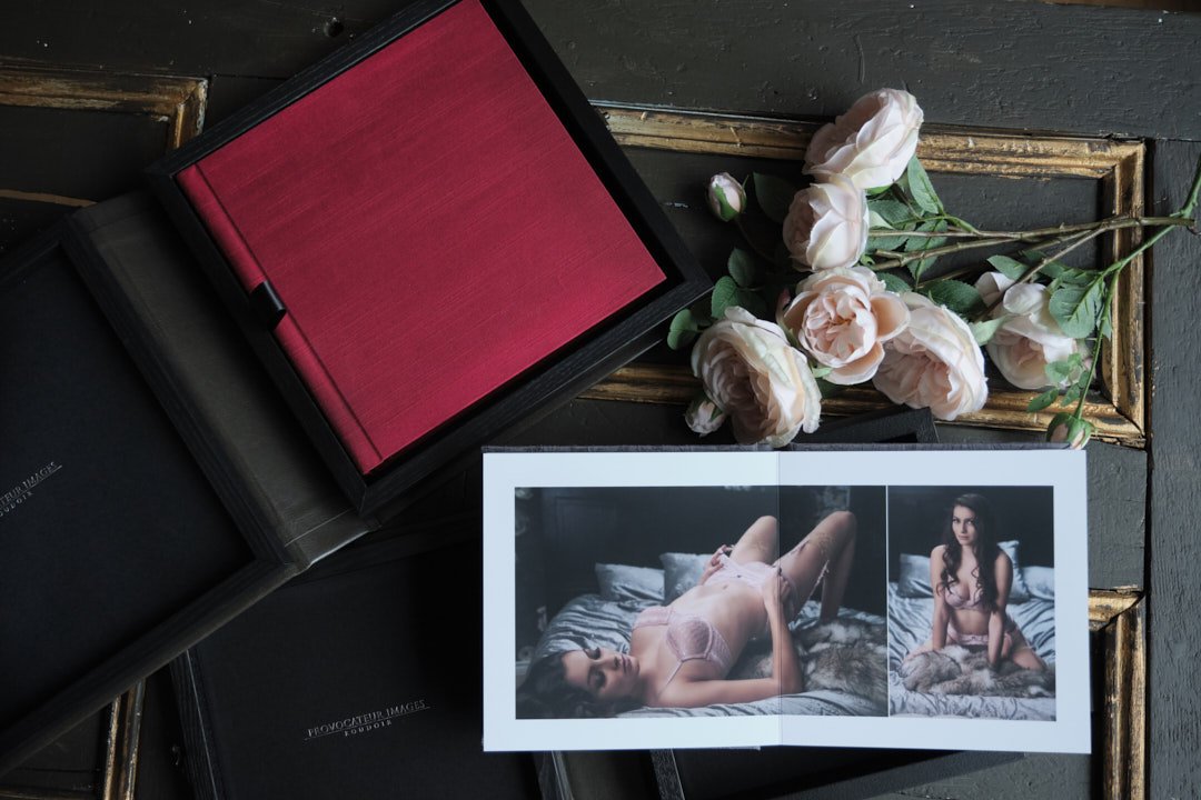 example image of luxury boudoir photo book
